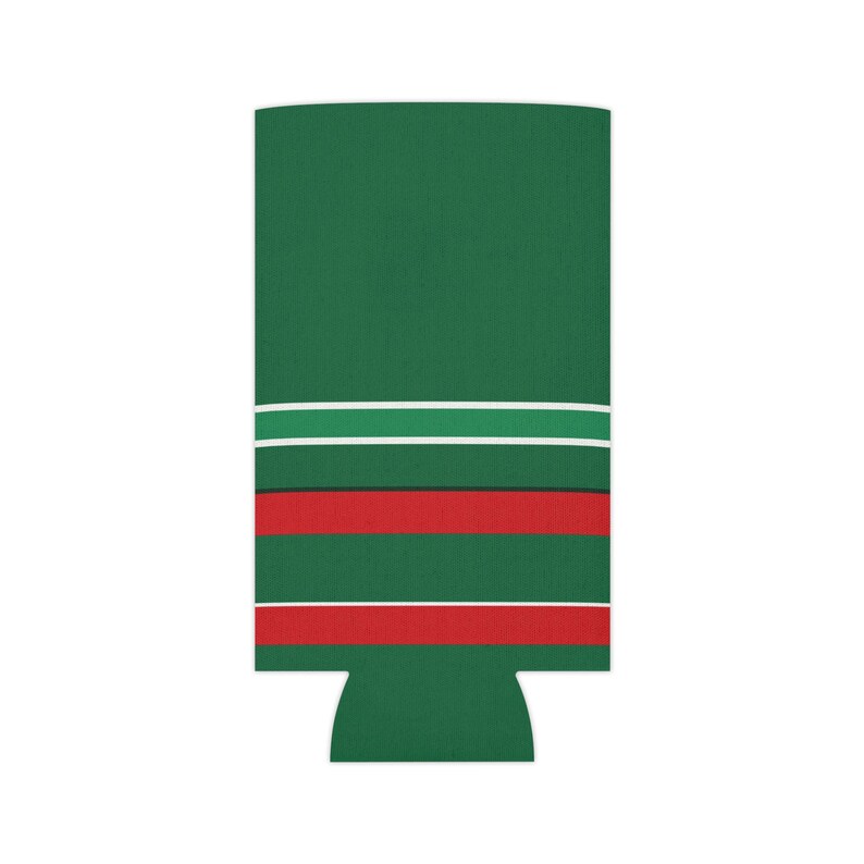 Refroidisseur de canette à rayures de course abstraites, isotherme géométrique vert, blanc et rouge (vert Bathurst), cadeau pour passionnés de sport automobile image 7
