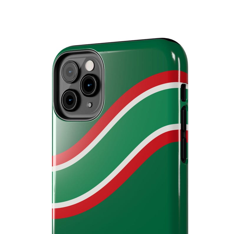 Abstract Racing Stripe Phone Case, Green White Red Geometric Cover (Bathurst Green), Retro Motorsport Gift image 17