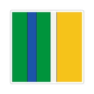 Abstract Racing Stripe Sticker, Green Yellow Blue Geometric Vinyl Decal (Enstone ’92), Car Lover Gift image 2