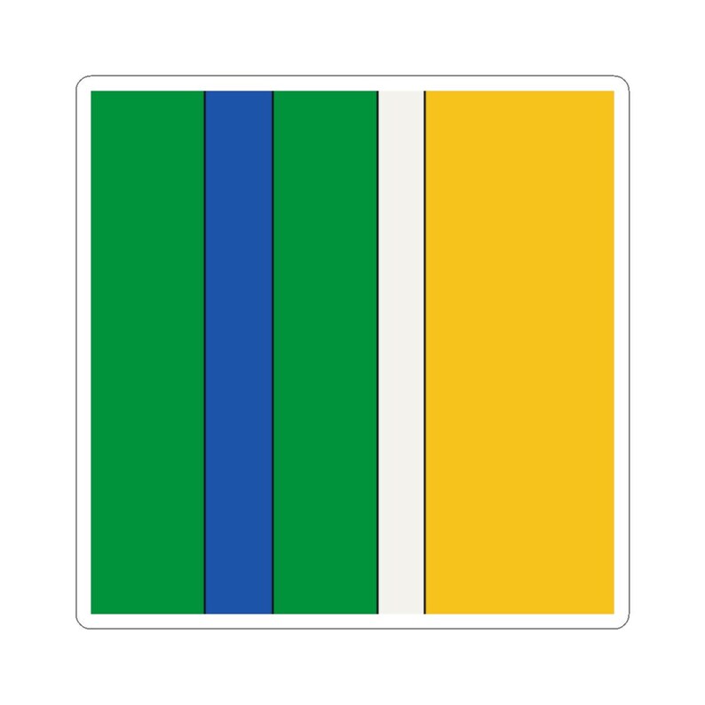 Abstract Racing Stripe Sticker, Green Yellow Blue Geometric Vinyl Decal (Enstone ’92), Car Lover Gift image 2