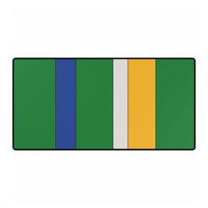 Abstract Racing Stripe Desk Mat, Green Yellow Blue Geometric Desk Pad (Enstone ’92), Gift for Car Lovers image 2