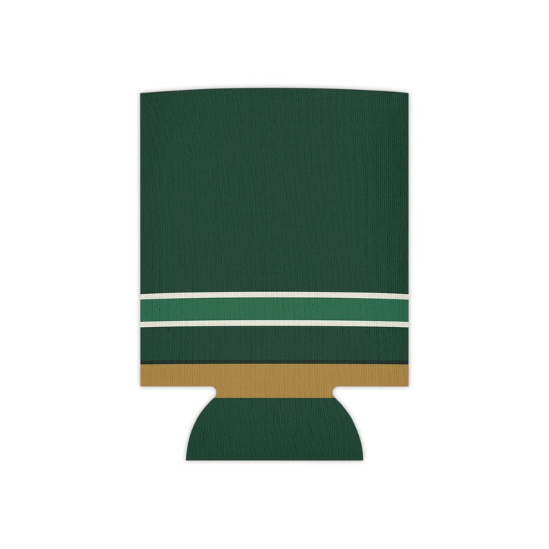 Abstract Racing Stripe Can Cooler, British Racing Green Brass Geometric Can Insulator (Brooklands Green), Motorsport Gift image 2