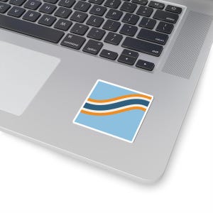 Abstract Racing Stripe Sticker, Powder Blue Marigold Geometric Vinyl Decal (Sarthe ’68), Car Lover Gift bild 12