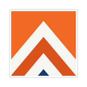 Abstract Racing Stripe Sticker, Orange Deep Blue Geometric Vinyl Decal (Zandvoort Orange), Car Lover Gift Bild 2