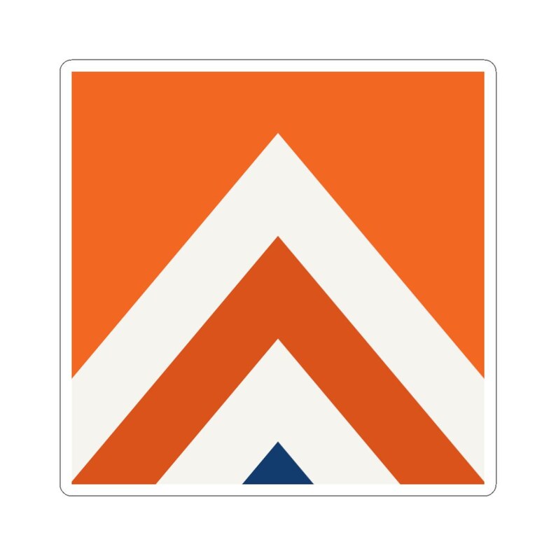 Abstract Racing Stripe Sticker, Orange Deep Blue Geometric Vinyl Decal (Zandvoort Orange), Car Lover Gift Bild 2