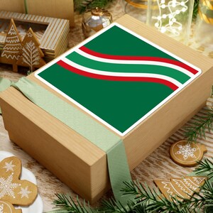 Abstract Racing Stripe Sticker, Green White Red Geometric Vinyl Decal (Bathurst Green), Car Lover Gift image 10