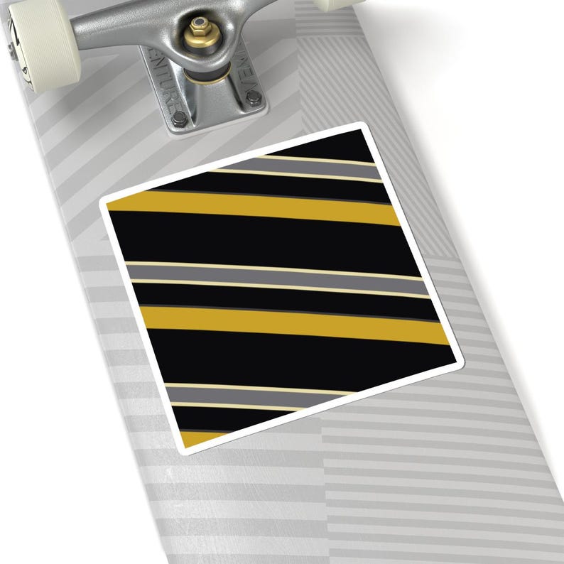 Abstract Racing Stripe Sticker, Black Gold Geometric Vinyl Decal (Midnight and Gold), Car Lover Gift imagen 9