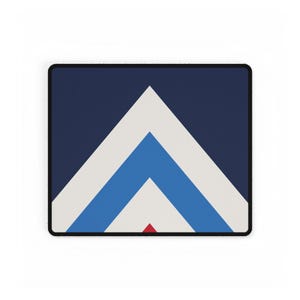 Abstract Racing Stripe Desk Mat, Navy Azure Signal Red Geometric Desk Pad (Riviera Stripe), Gift for Car Lovers Bild 6