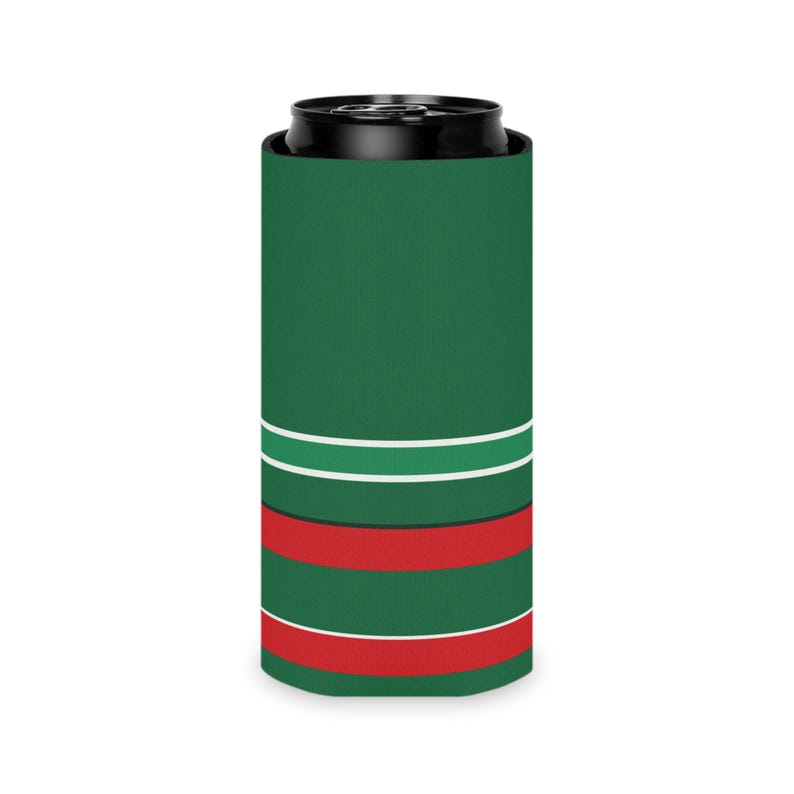 Refroidisseur de canette à rayures de course abstraites, isotherme géométrique vert, blanc et rouge (vert Bathurst), cadeau pour passionnés de sport automobile image 8