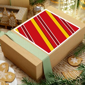Abstract Racing Stripe Sticker, Racing Red Shield Yellow Geometric Vinyl Decal (Modena Red), Car Lover Gift Bild 10