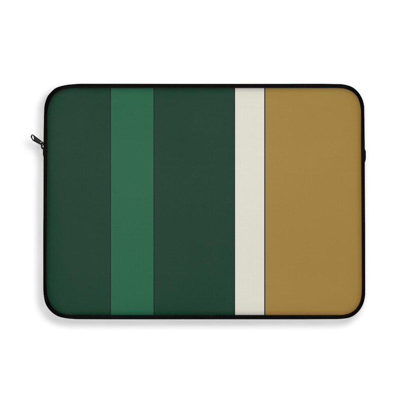 Abstract Racing Stripe Laptop Sleeve, British Racing Green Brass Geometric Laptop Case (Brooklands Green), Gift for Car Lovers imagem 8