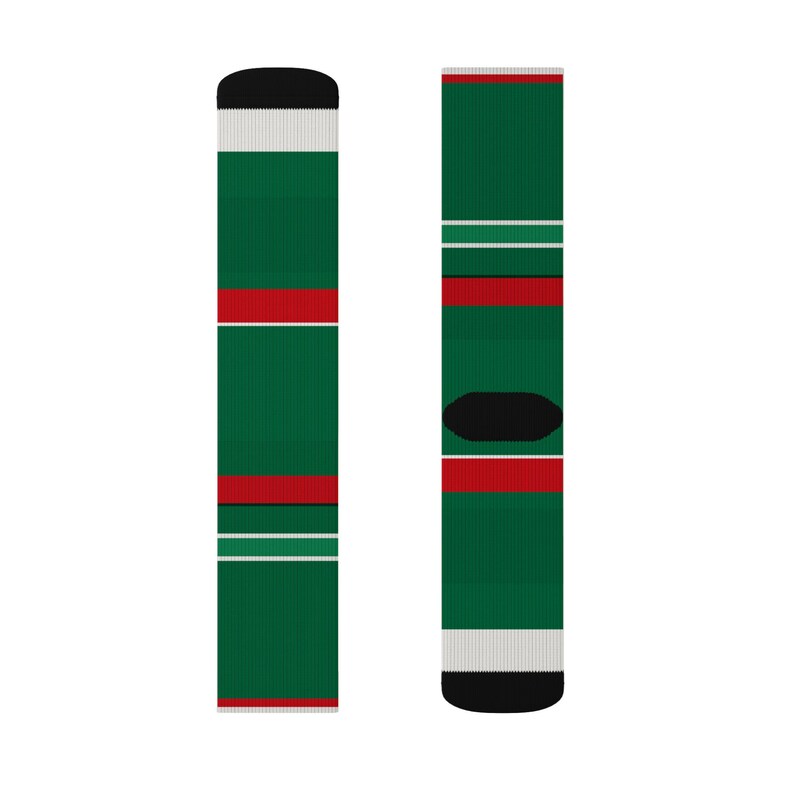 Abstract Racing Stripe Socks, Green White Red Novelty Dress Socks (Bathurst Green), Motorsport Gift for Him image 8