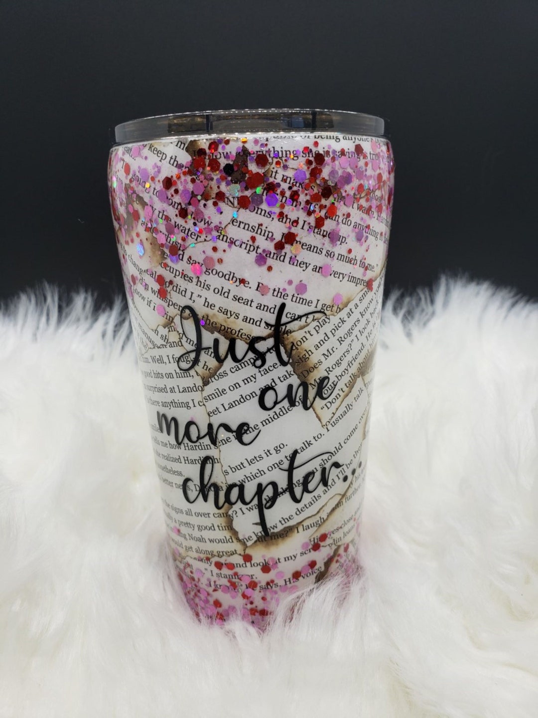 Custom Book Lovers Tumbler, Personalized Glitter Tumbler, Librarian Tumbler, Book Page Tumbler ...
