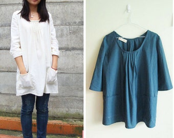 Make your Japanese style linen dress - [VIDEO COURSE & PATTERNS]