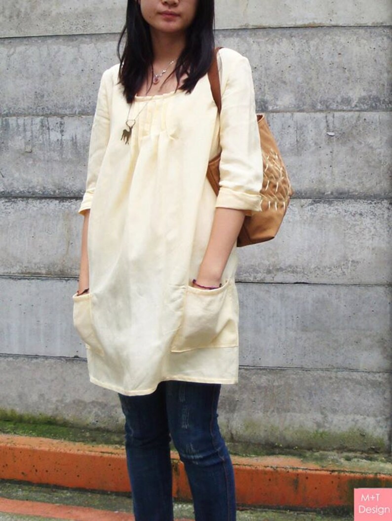 Elegant Classic Japanese Style Linen Dress / Shirt Digital Etsy