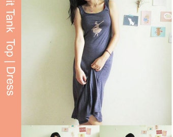 Fit, comfy Tank shirt/Dress/T-shirt, PDF digital sewing pattern - Instant download -