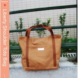 Liberty Canvas Tote Bag , PDF digital sewing pattern - Instant download -