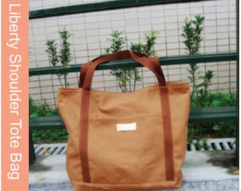 Liberty Canvas Tote Bag , PDF digital sewing pattern - Instant download -
