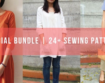Bundle Special: All Japanese linen style sewing pattern/ PDF pattern for 70% OFF