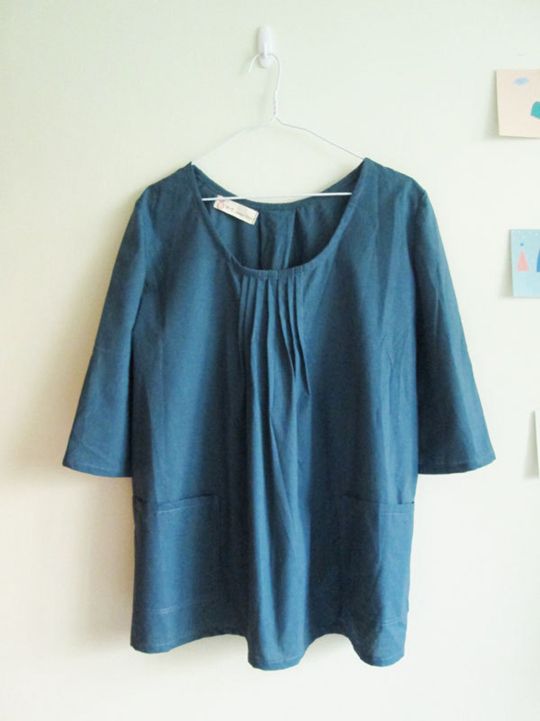 Elegant Classic Japanese Style Linen Shirt With Pocket - Etsy