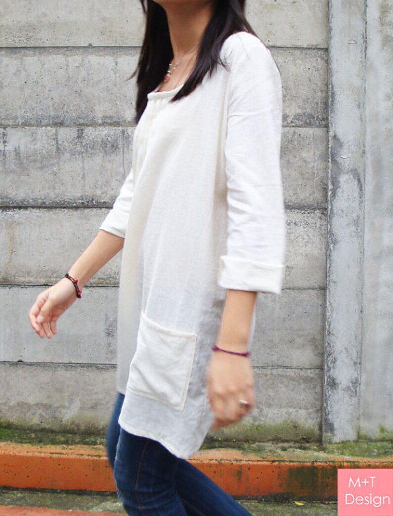 Elegant Classic Japanese Style Linen Dress / Shirt Digital Etsy