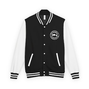 Tabasco Logo Letterman Jacket | Black White Varsity Jacket