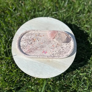 Eco Resin Pink Holgraphic Glitter Trinket Tray image 4