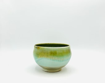 NOUVEAU ! Yunomi / Bol à Thé 2 en Porcelaine et au Feu de Bois Seascape par Jessica Cronstein