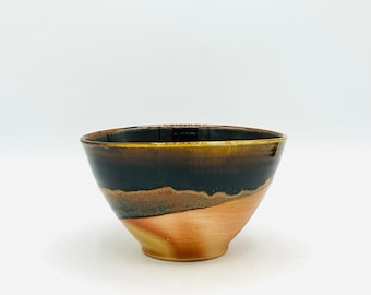 NOUVEAU ! Bol 2 Jupiter's Eye en céramique cuite au feu de bois par Jessica Cronstein