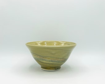 Bol 2 Ondulations Celedon en Porcelaine Cuisson Réduite par Jessica Cronstein