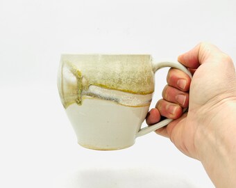 NOUVEAU ! Mug 1 Celedon Drip en céramique cuite au feu de bois par Jessica Cronstein