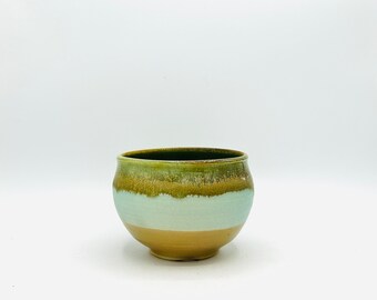 NOUVEAU ! Yunomi / Bol à Thé 1 en Porcelaine et au Feu de Bois Seascape par Jessica Cronstein