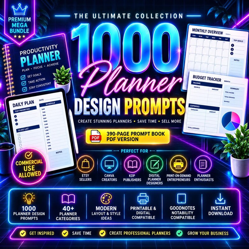 Ai Generated Planner - Etsy