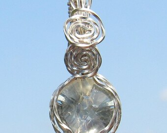 Faceted Sunstone  pendant