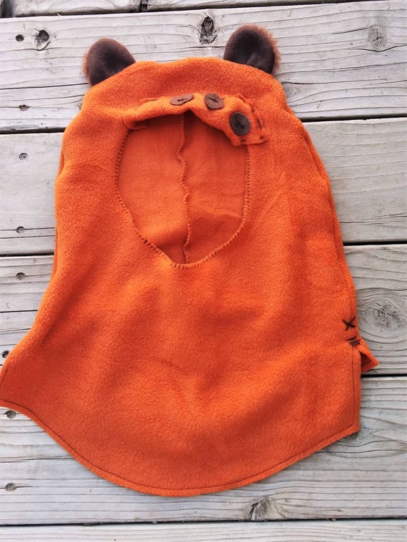 Kids Ewok Wicket Fleece Hood Hat Cowl 