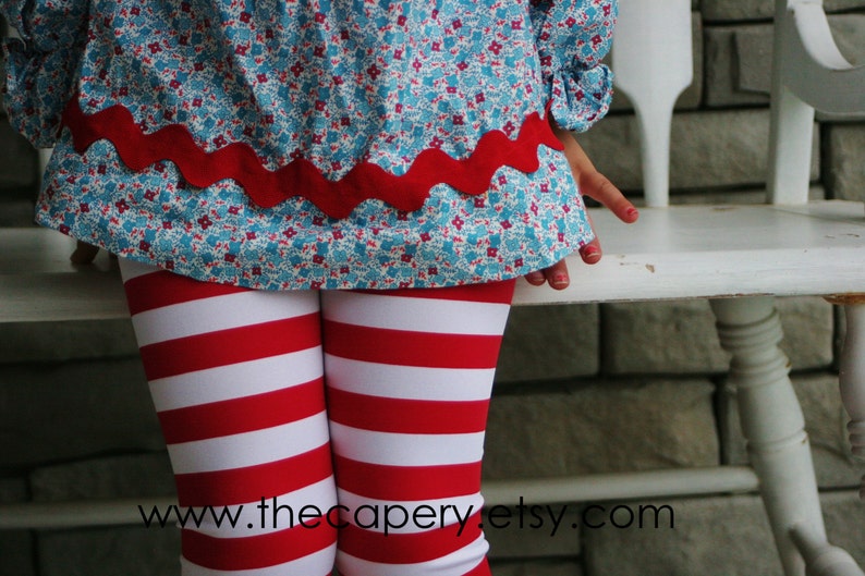 Striped Lycra Leggings with Yoga Waistband