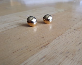 Gold Ball Stud Earrings