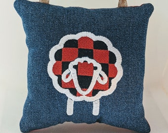 Wooly Booly buffalo plaid sheep ornament; pillow ornament; Christmas ornament; great Christmas gift