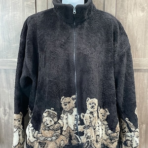 Vintage Cobblestone Canyon Sherpa Fleece Full Zip Jacket Teddy
