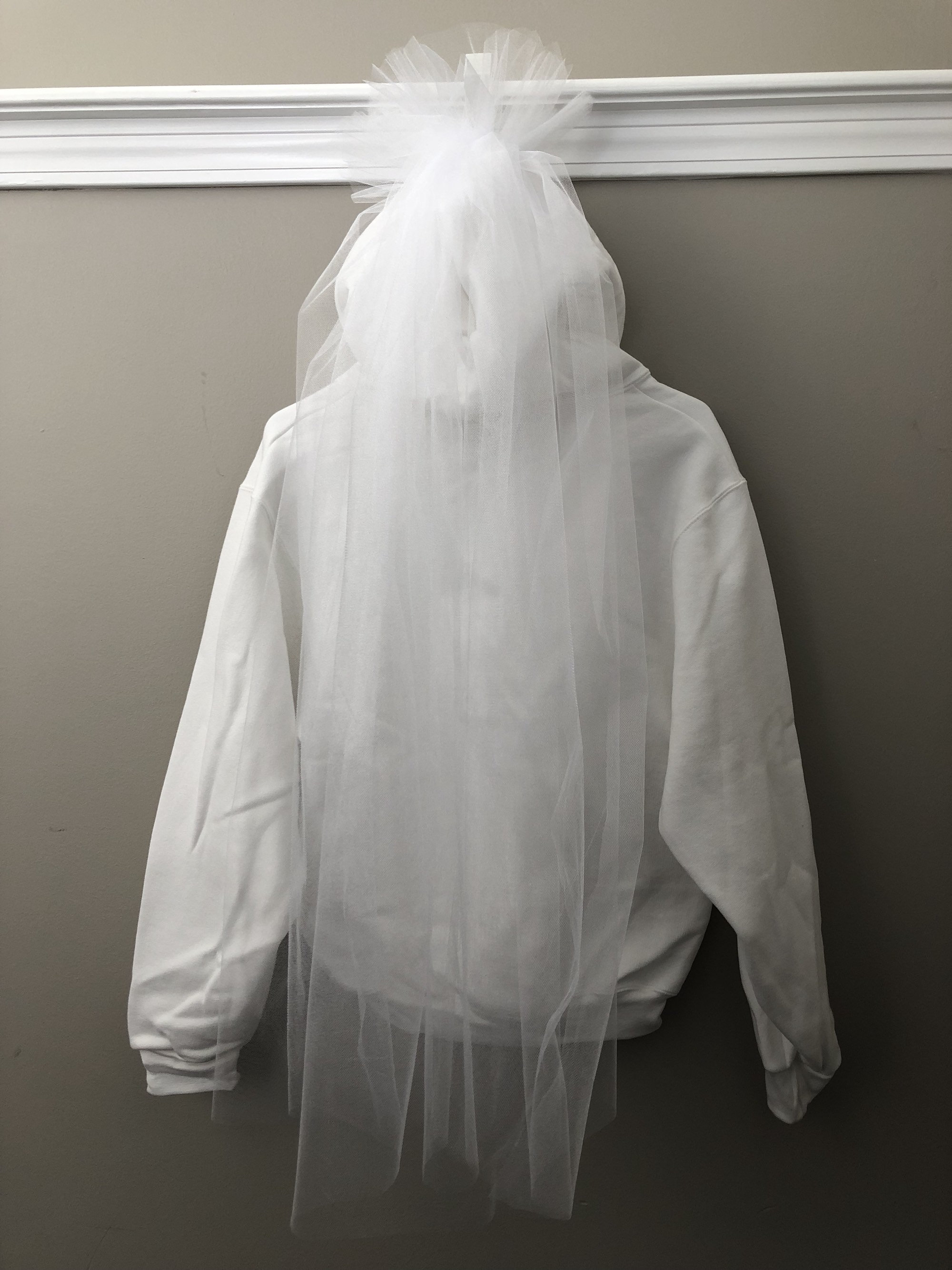 Bride Veil Hoodie Wedding Sweatshirt 
