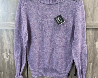 Vintage Nordinsel-Pullover Sz Medium Lavender Heather Neu mit Etikett NOS Neuseeland-Wolle