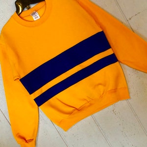 Chara shirt, Outertale shirt, Chara sweatshirt, costume, cosplay shirt, gold sweatshirt with blue fleece stripes, unisex adult sizes