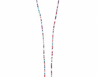 Red, white, and blue wrap necklace