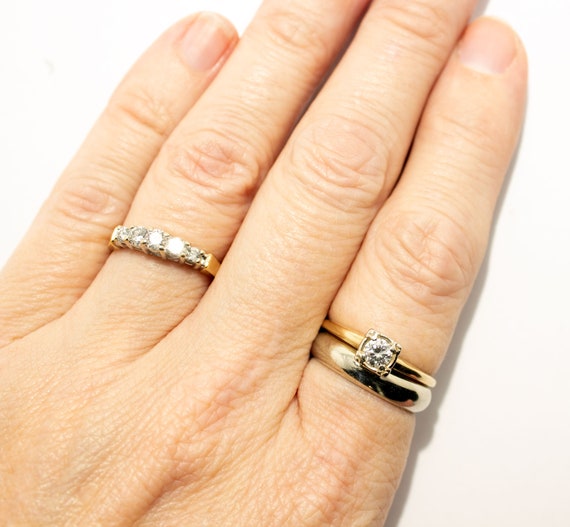 Vintage 14k Engagement .30 Carat Diamond Solitair… - image 10
