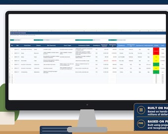 Risk Register Excel Template: Risk Management, Workshop Guide, Dashboard Tracking (Instant Download)