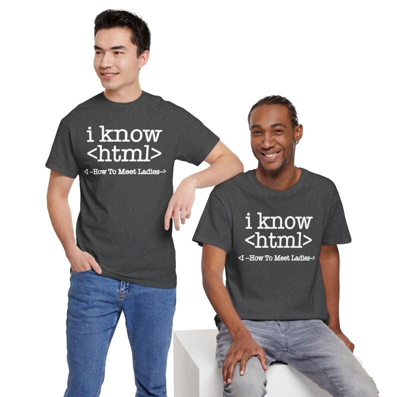 I Know HTML Code Computer Programmer Coding Shirt image 6
