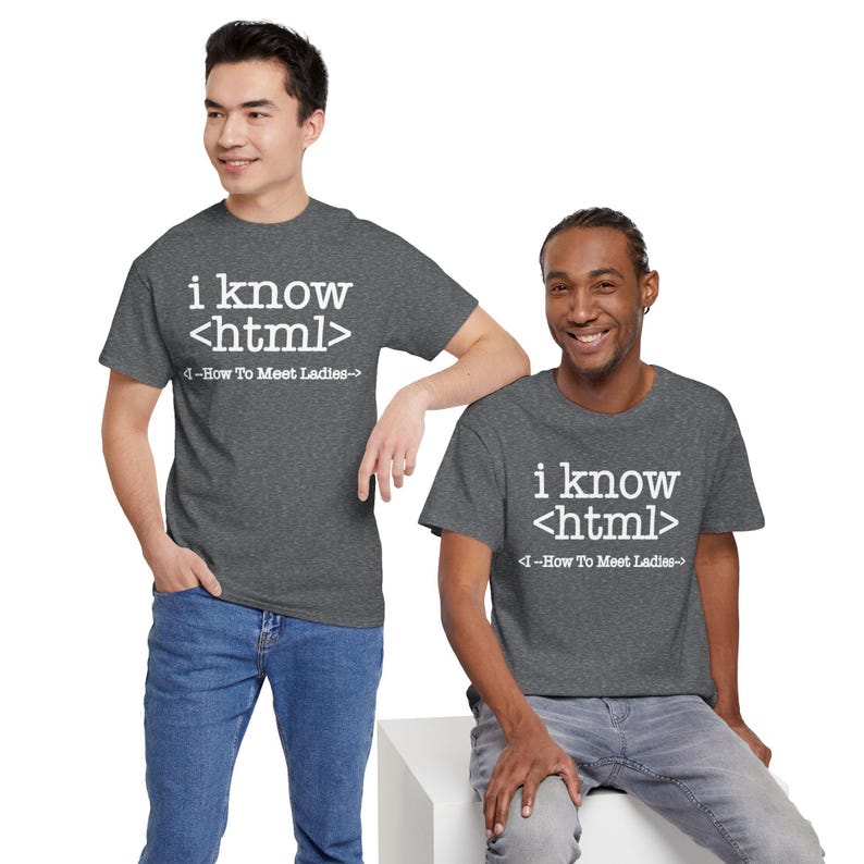 I Know HTML Code Computer Programmer Coding Shirt image 5