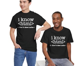 I Know HTML Code Computer Programmer Coding  Shirt
