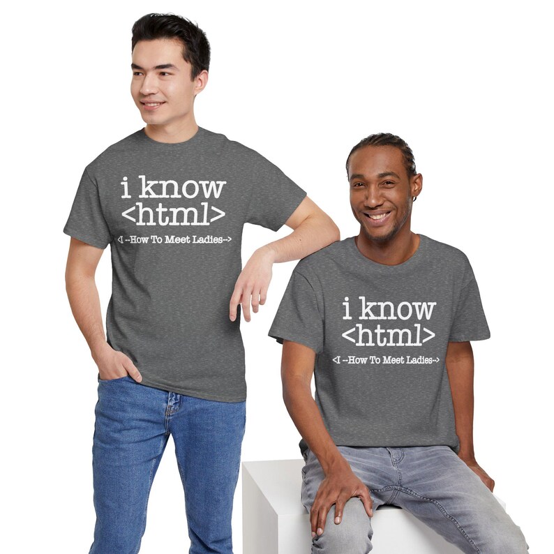 I Know HTML Code Computer Programmer Coding Shirt image 9