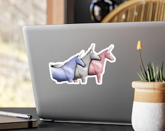 Charlie Unicorn Trio Shun the Non Believer Candy Mountain Vinyl Car Office Window Decal Laptop Journal Sticker
